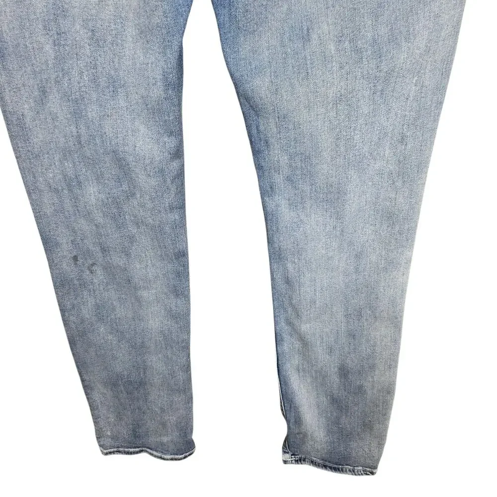 True Religion Ricky Relaxed Straight Jeans Mens 36x33 Light Wash Blue Denim